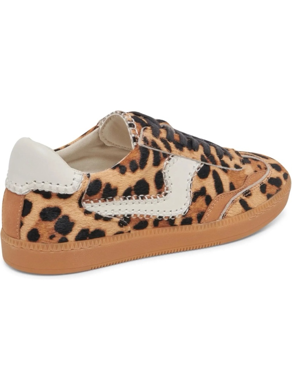 Dolce Vita Notice Stitch Sneakers Leopard-Print Low-Top in Brown and Black - Picture 2 of 4